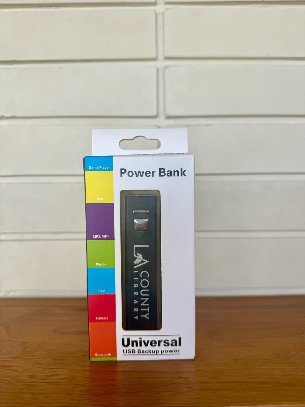 Power Bank * LA County Library * NIB * Universal USB Backup Charger